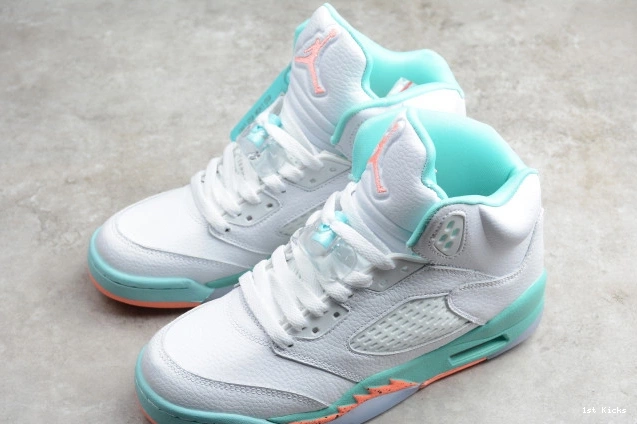 5 Air 440892-100 GS Jordan Light Aqua 0823